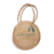 sac en paille rond vert
