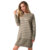 Robe rayé kaki et ecru femme hublot