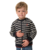 Gilet rayé à zip Marine-ecru enfant hublot