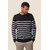 Pull rayé Marine-Blanc pour homme hublot