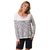 Pull rayé Blanc-Marine pour femme hublot