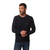 Pull col V marine pour homme hublot
