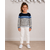 T shirt manche longue fille hublot bleu / marine /blanc