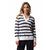 Pull Marin Femme avec rayures type marinière Col V Maille Perlée CHERRY