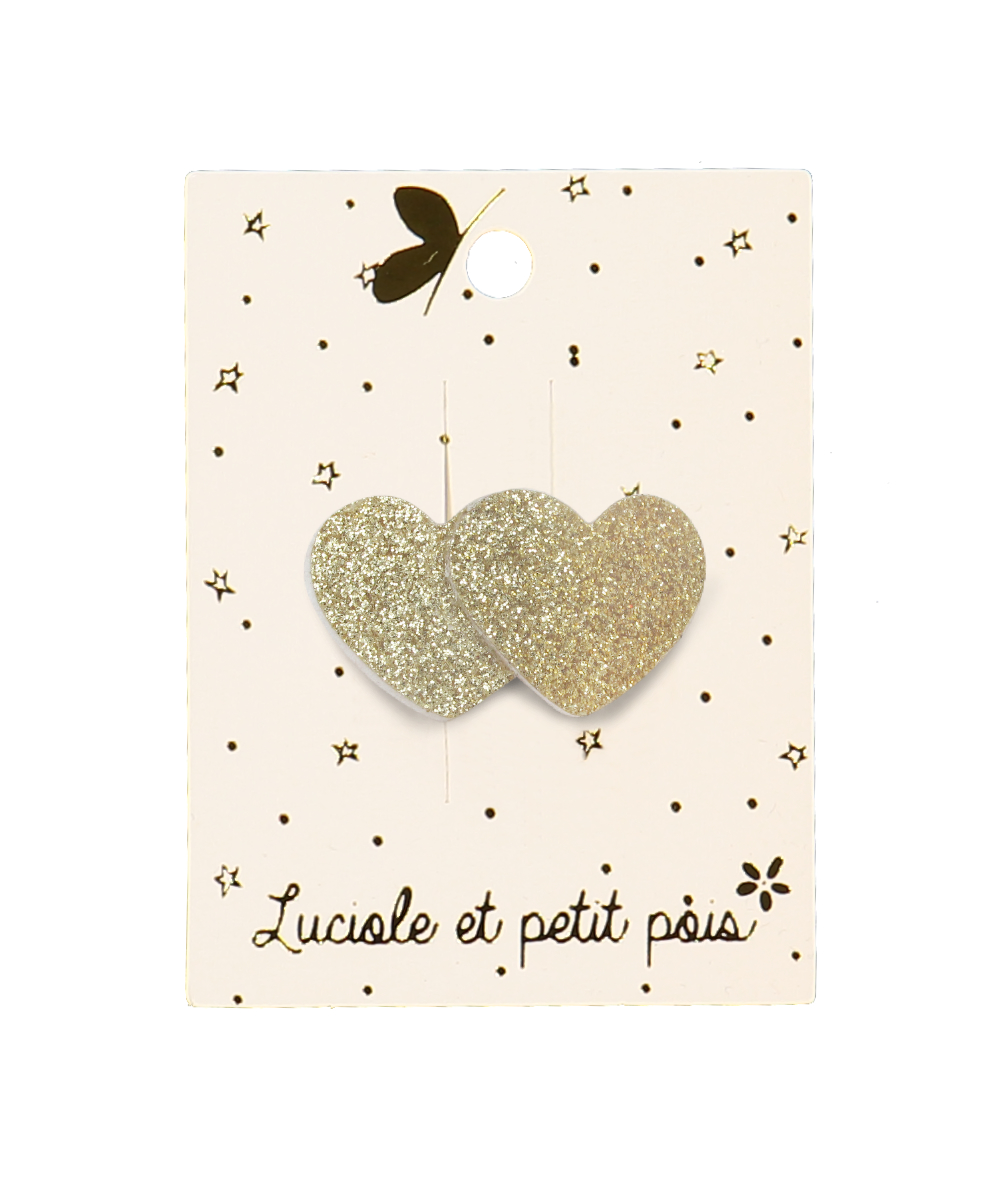 Barette coeur or
