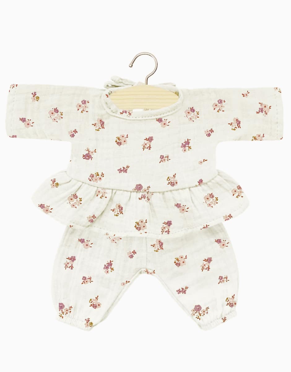 minikane-collection-dressing-vetements-accessoires-meubles-poupees_babies-28cm-ensemble-ophelia-et-pantalon-gaston-en-coton-double-gaze-petites-fleurs-roses
