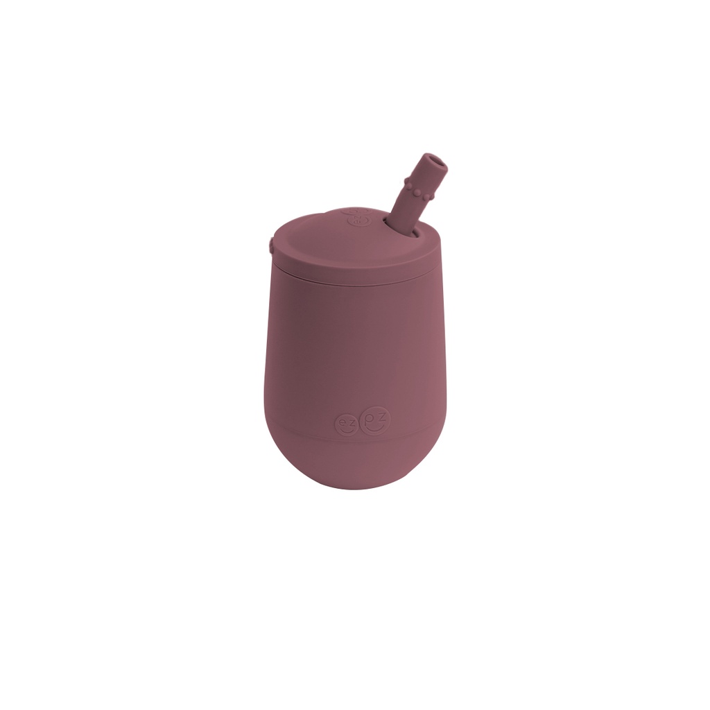 [EUSTM001] MINI CUP AVEC PAILLE ET COUVERCLE EZPZ (MAUVE)