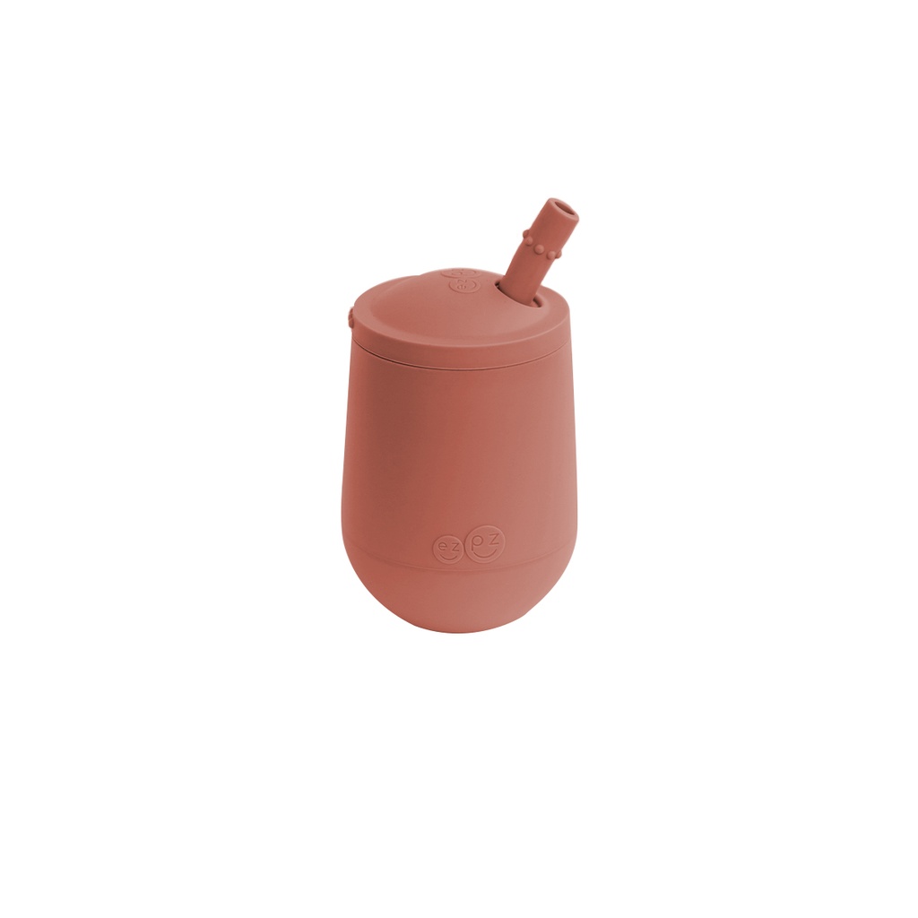 [EUSTS003] MINI CUP AVEC PAILLE ET COUVERCLE EZPZ (SIENNA)