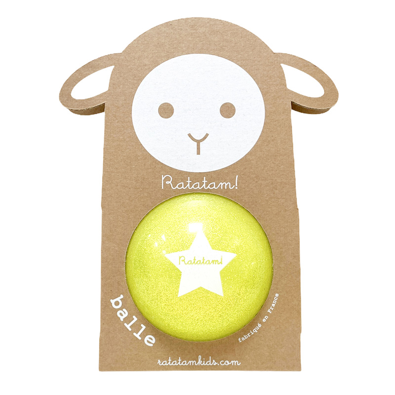 B034-10 BALLON BABY MOUTON JAUNE PACKSHOT CARRE