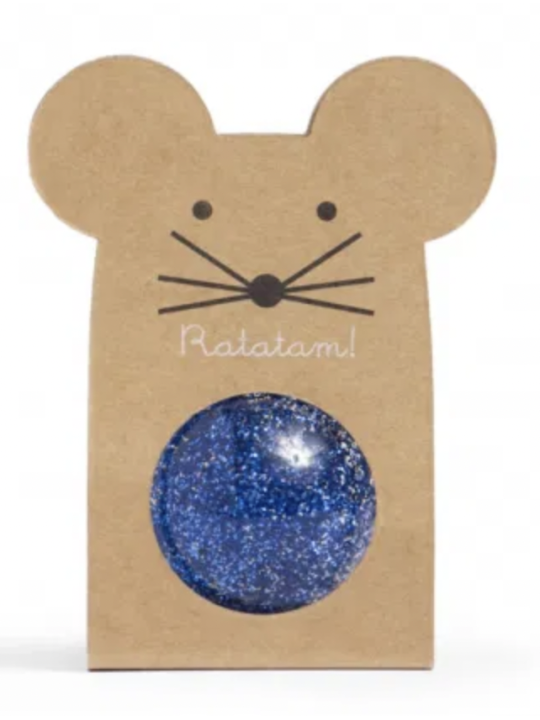 balle-rebondissante-souris-a-paillettes-jaune-43-mm