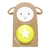 B034-10 BALLON BABY MOUTON JAUNE PACKSHOT CARRE