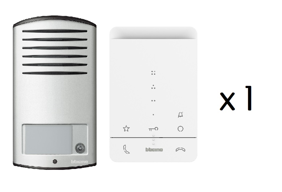 BTicino - Kit interphone 2 fils apparent Linea 2000 (1BP + 1Poste intérieur)  - Vidéophone & sonnerie/Parlophone - MARiNELEC