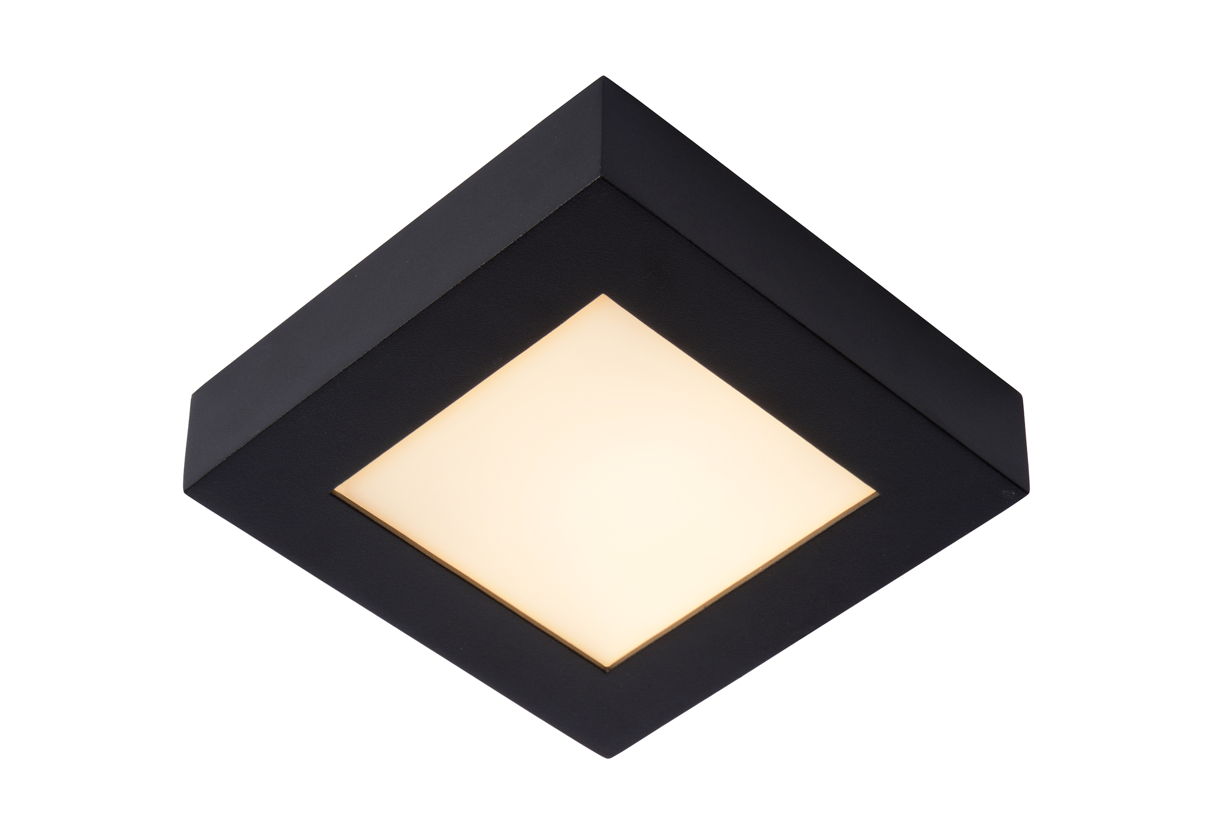 Lucide BINKY LED - Spot encastrable Salle de bains - Ø 8,8 cm - LED Dim. -  1x6,5W 3000K - IP65 - Noir