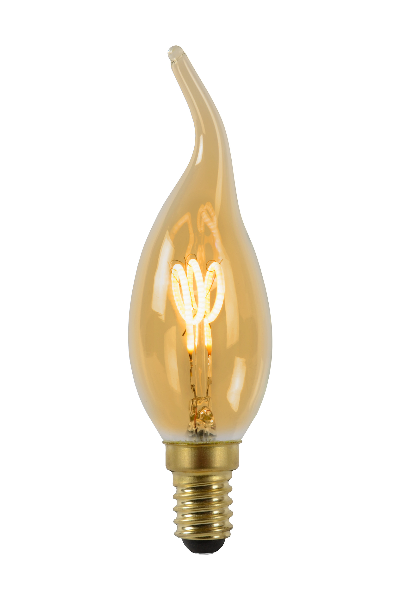 Lucide CT35 - Ampoule filament - Ø 3,5 cm - LED Dim. - E14 - 1x3W 2200K -  Ambre