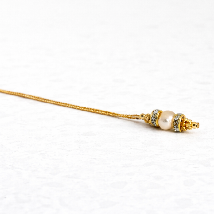 Détail pendentif perle de culture Servane
