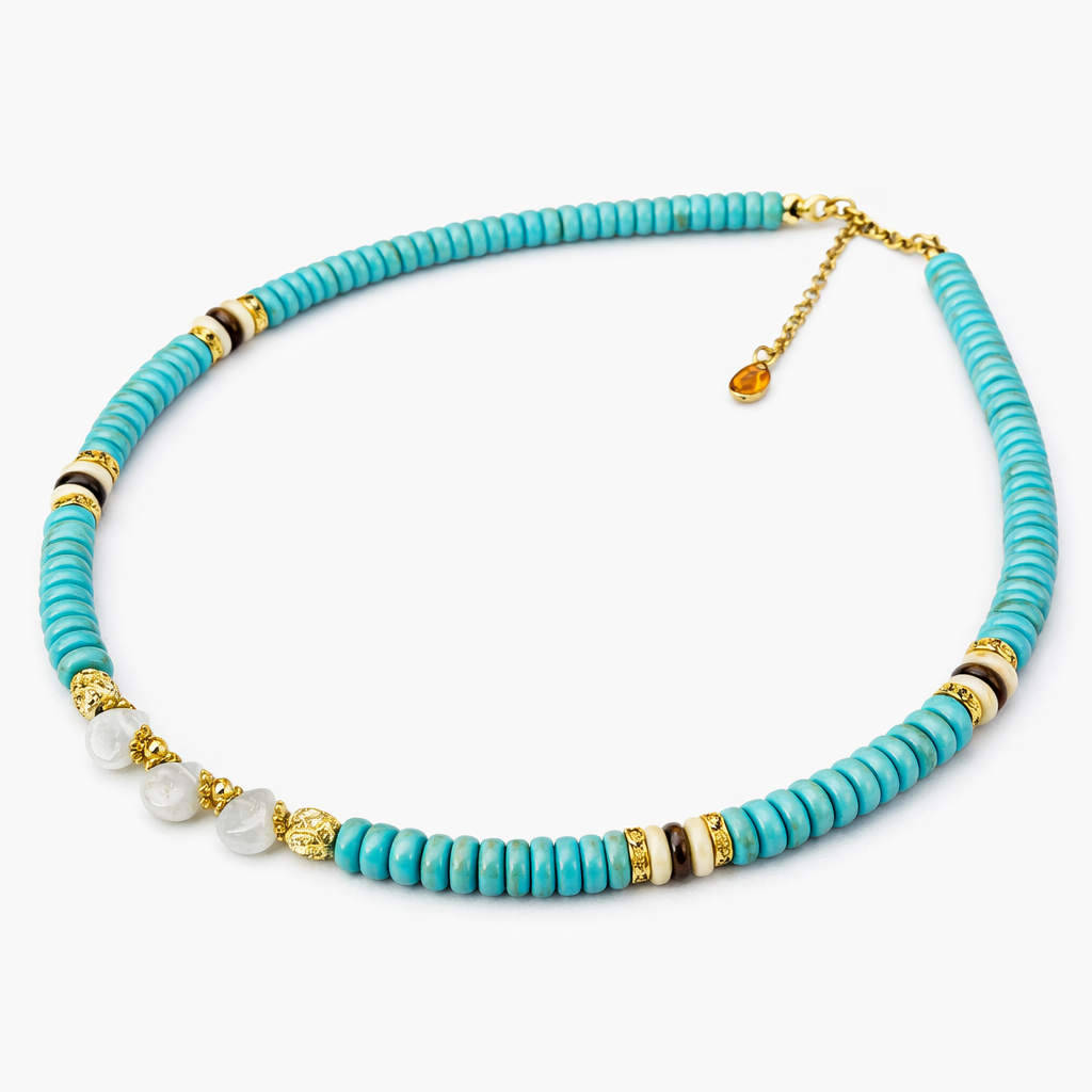 collier azure aigue-marine