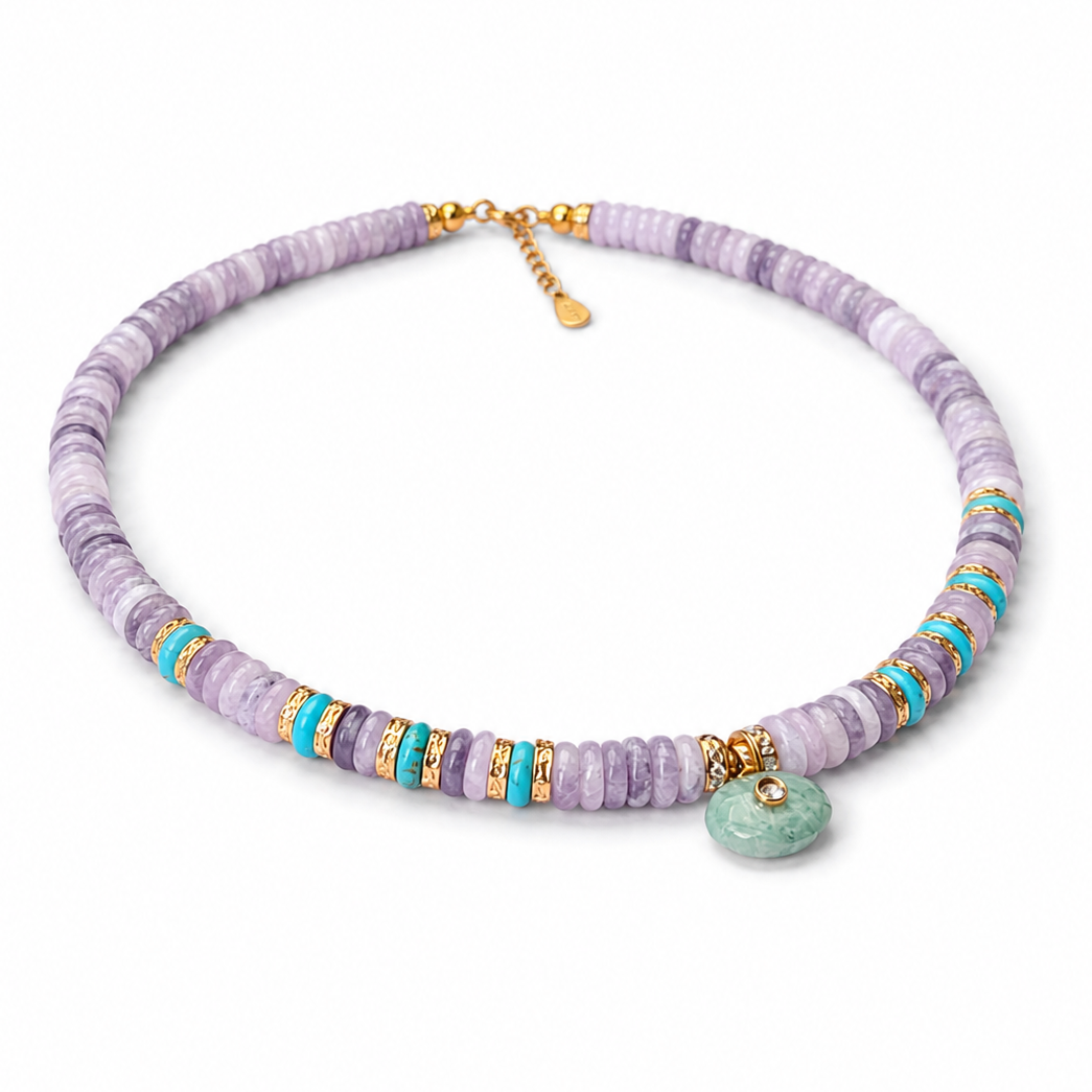 collier suzanne amazonite