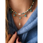 Collier pierres naturelles turquoise Kaoanne