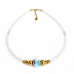 Ras du cou Havana Larimar perles couture Ravage