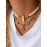 Collier turquoise et coquillage oslow isla