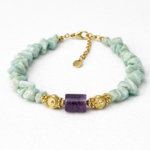 bracelet amazonite charoite