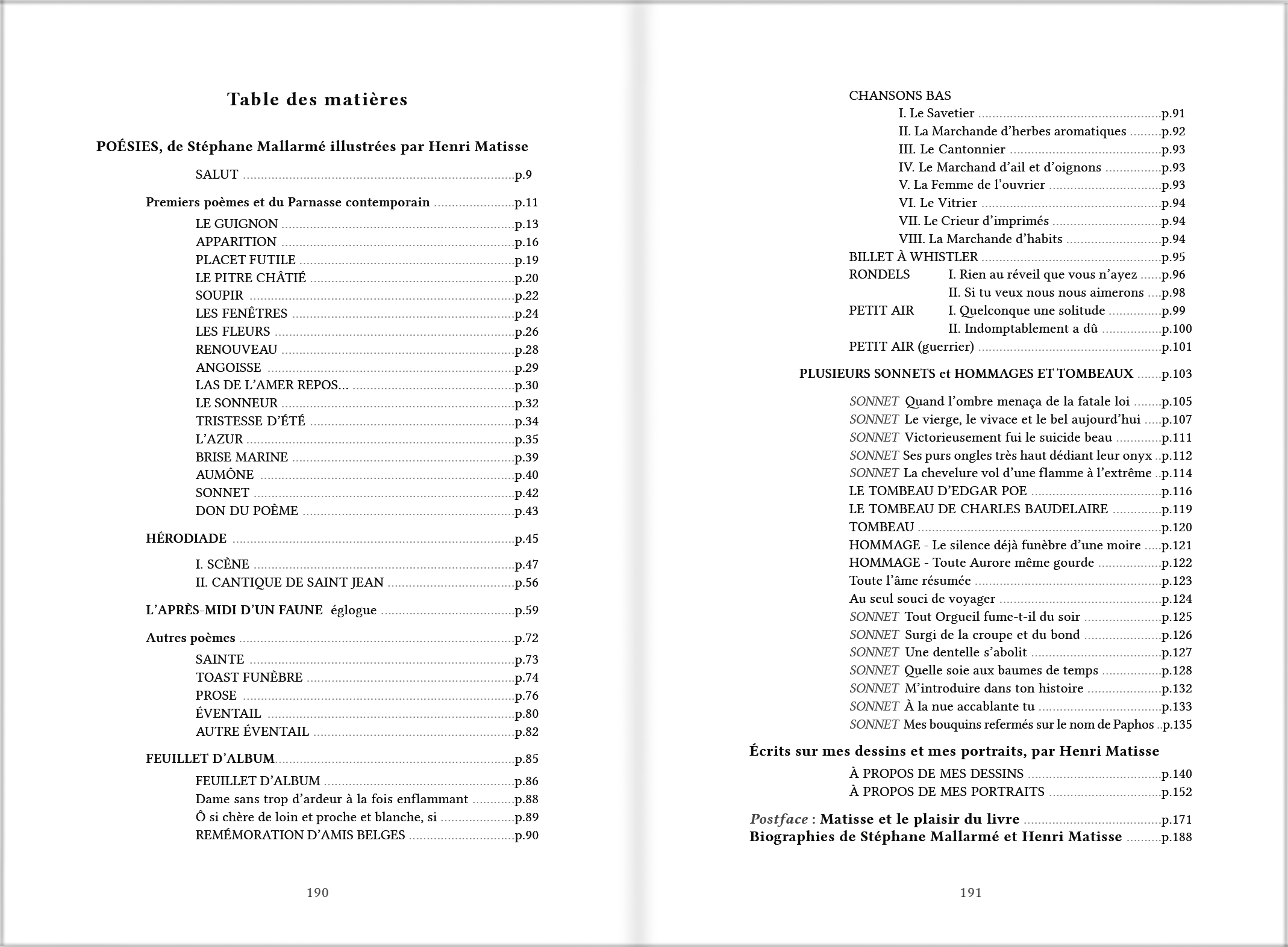 page 190-191 MALLARMÉ MATISSE Scudery