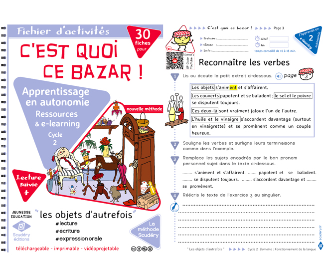 Feuilletez le fichier d'activités Cycle 2 C'est quoi ce bazar !