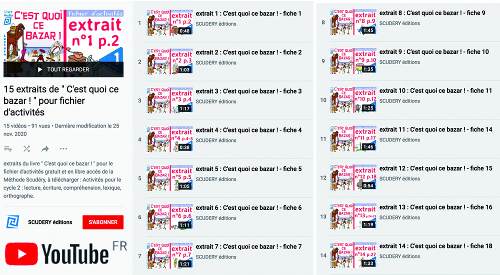 Playlist des extraits de C'est quoi ce bazar