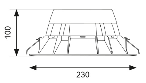 Downlight encastré étanche