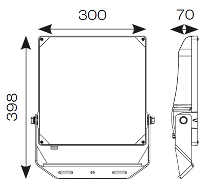 Projecteur LED 200W Ansell Asymétrique 60°x120° 28250 lumens qualité Marine