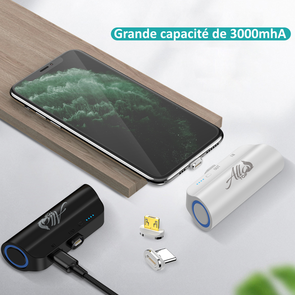 Mini batterie externe a embout iPhone – Zenchargeo