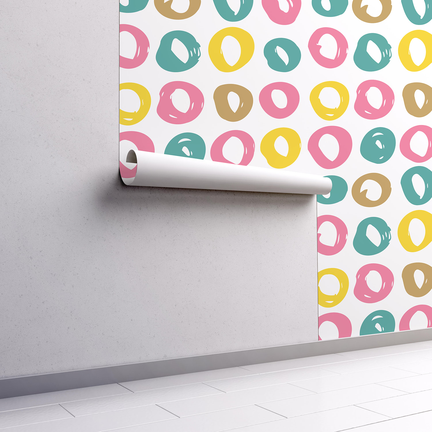 papier-peint-adhesif-cercles-multicolores