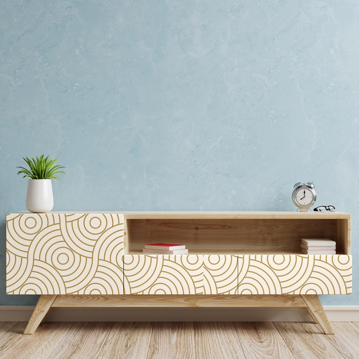 PP41-meuble-papier-peint-adhesif-decoratif-revetement-vinyle-rond-géométriques-croisés-renovation-meuble-mur-min