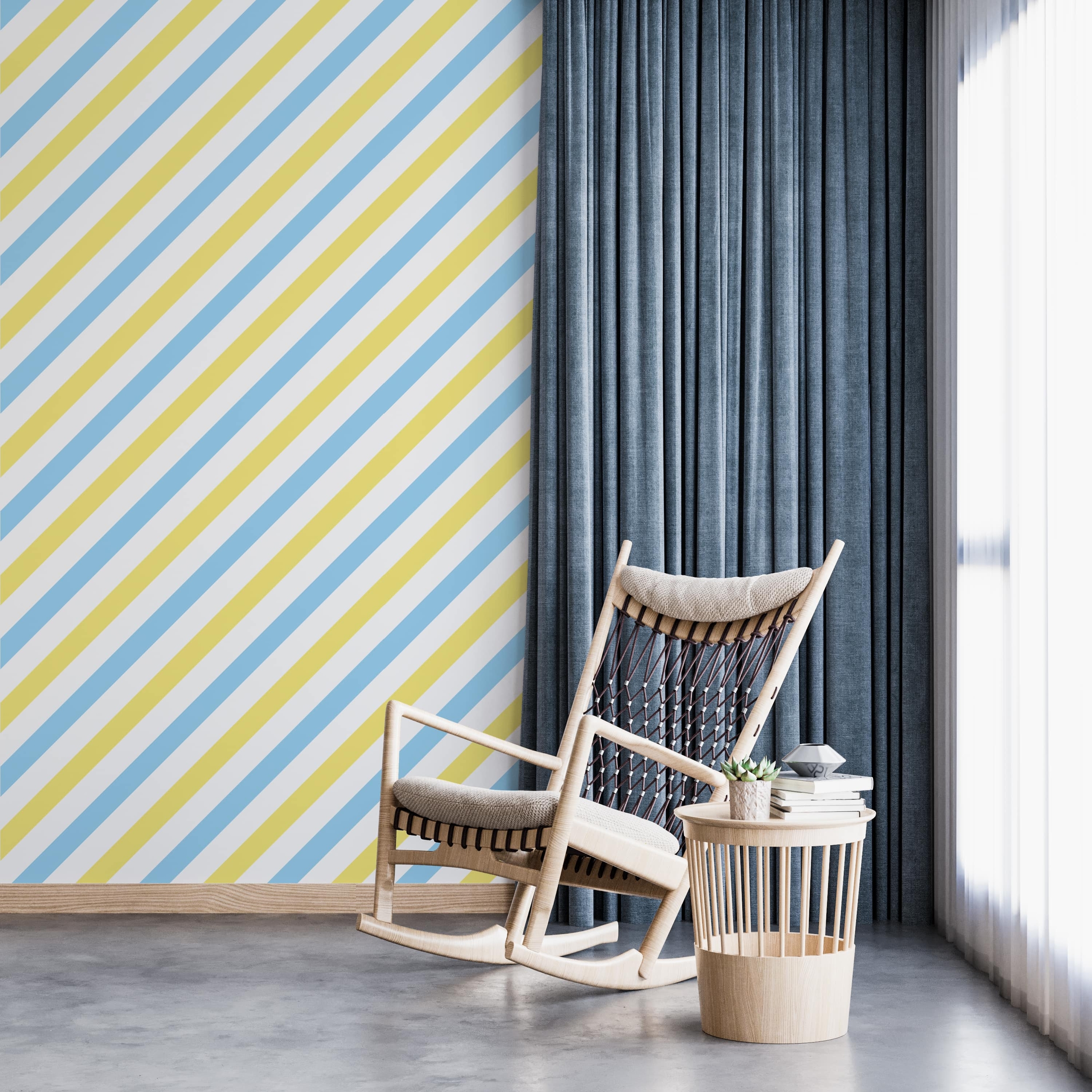 PP52-mur-papier-peint-adhesif-decoratif-revetement-vinyle-rayures-diagonales-bleu-et-jaune-renovation-meuble-mur-min