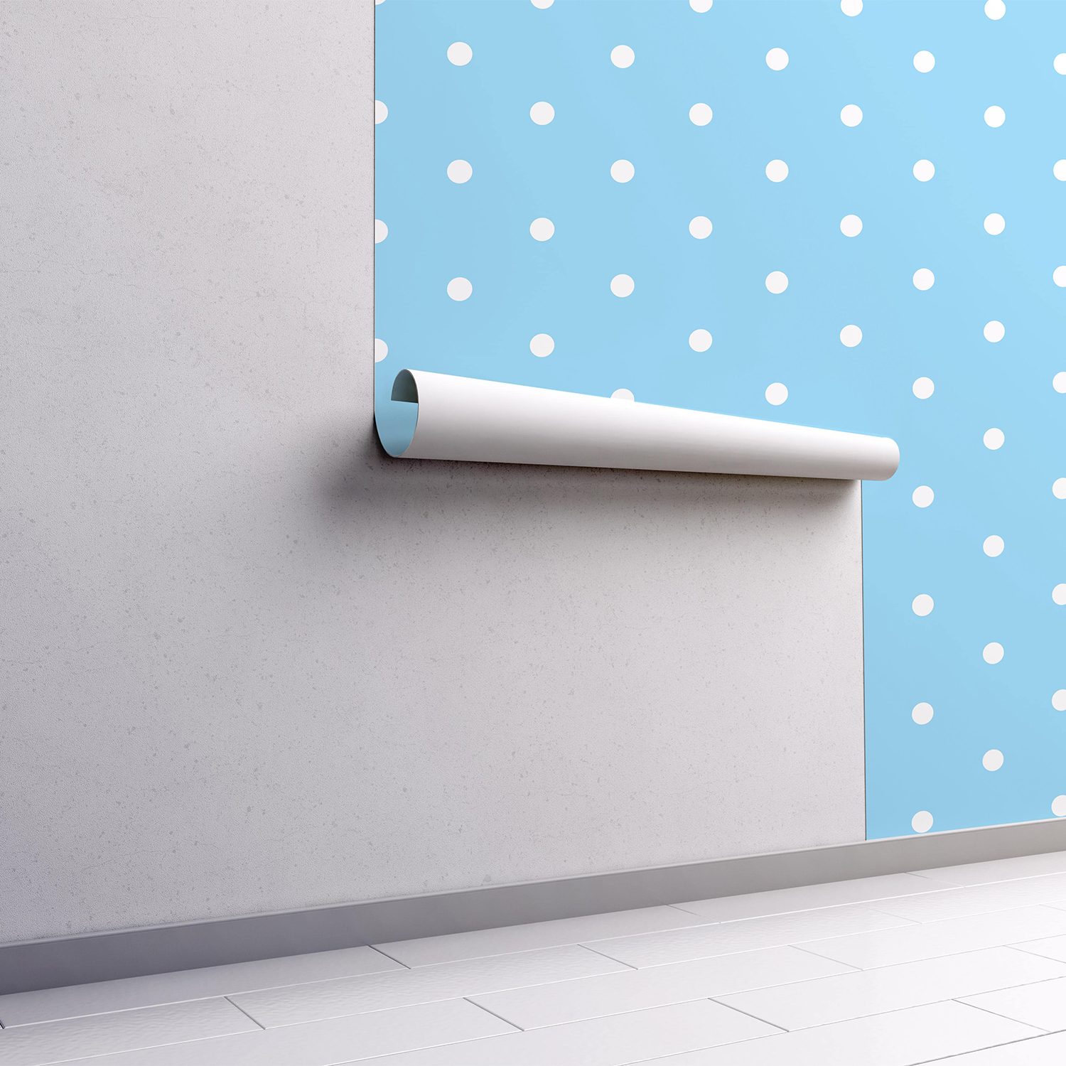 PP58-mur.rouleau-papier-peint-adhesif-decoratif-revetement-vinyle-motifs-pois-blanc:bleu-renovation-meuble-mur-mini-min