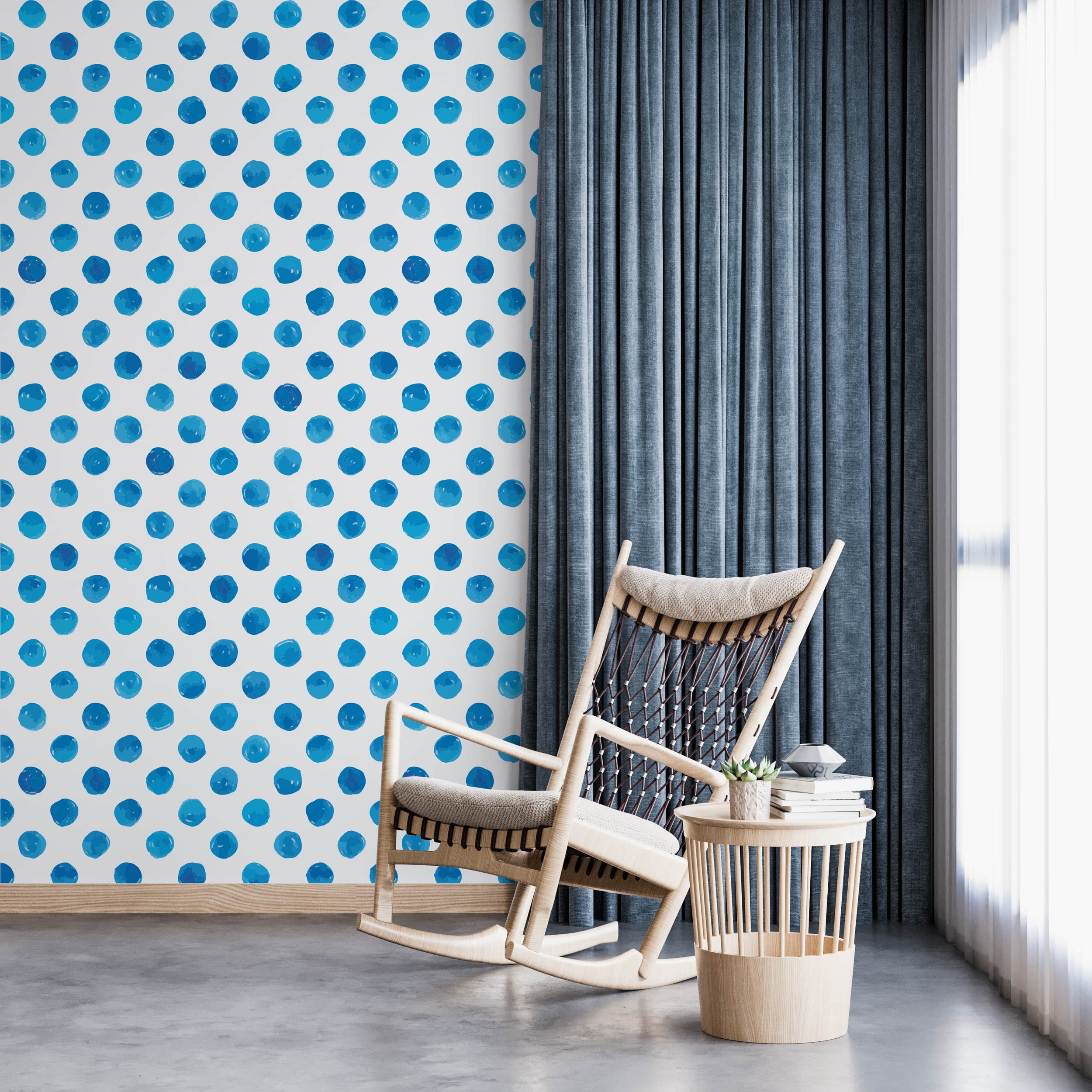 PP69-mur-papier-peint-adhesif-decoratif-revetement-vinyle-motifs-ronds-peint-à-l’aquarelle-bleu-renovation-meuble-mur-min