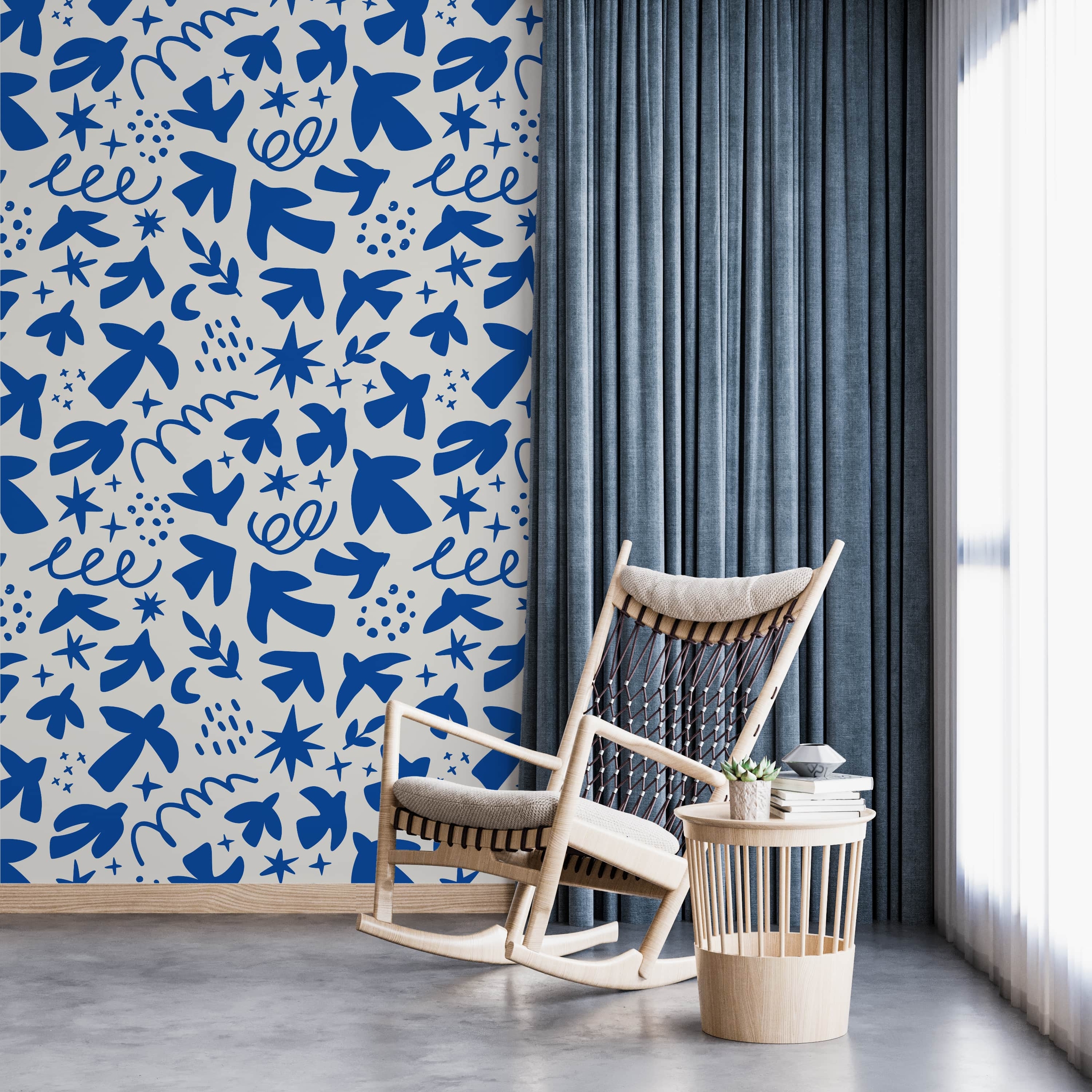 PP100-mur-papier-peint-adhesif-decoratif-revetement-vinyle-motifs-inspiré-style-Matisse-motif-organique-renovation-meuble-mur-min