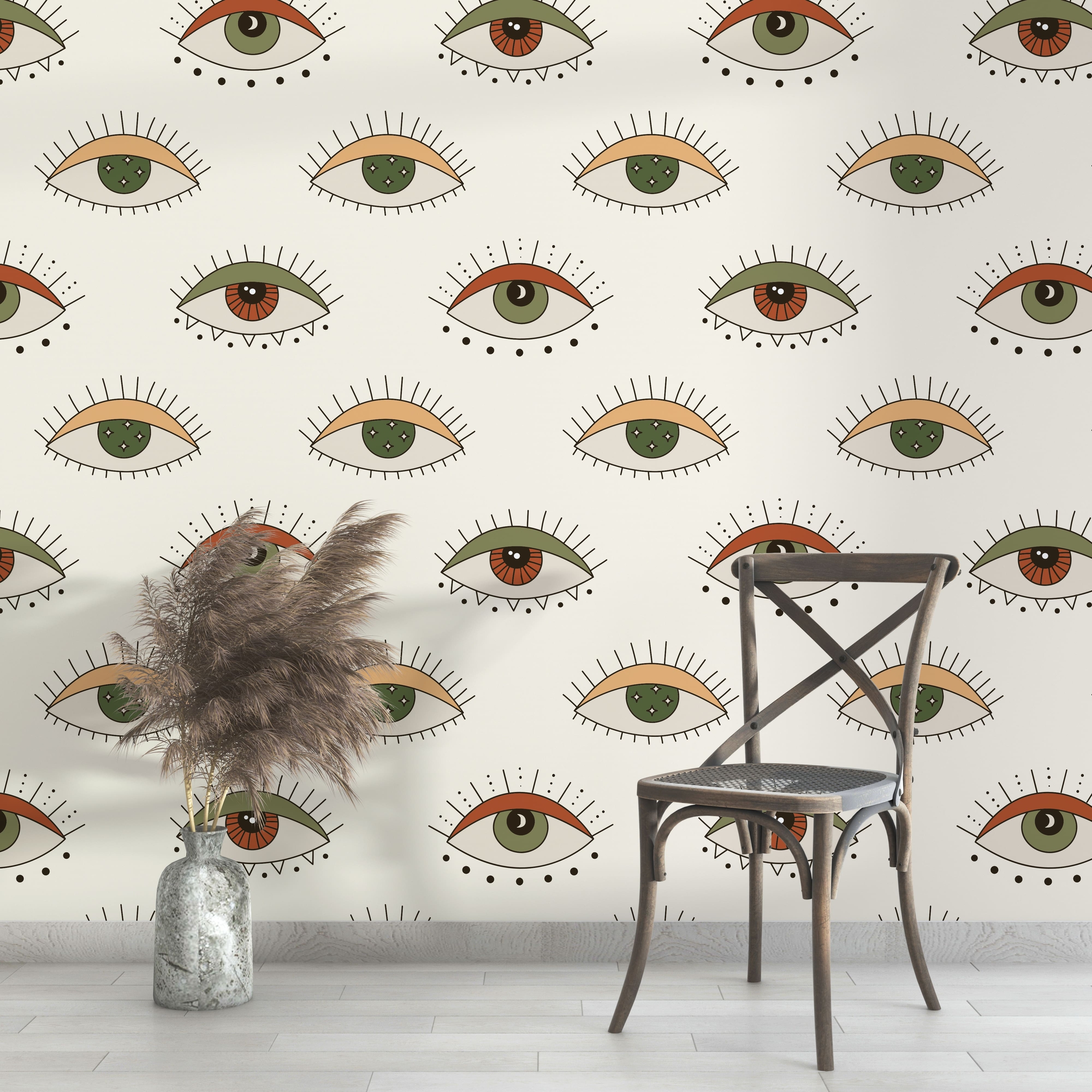 PP104-mur-papier-peint-adhesif-decoratif-revetement-vinyle-motifs-yeux-kaki-pop-art-renovation-meuble-mur-min
