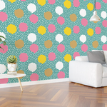 PP27-papier-peint-adhesif-decoratif-revetement-vinyle-motifs-pompons-fond-bleu-tacheté-blanc-renovation-meuble-mur-5