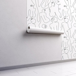 PP37-papier-peint-adhesif-decoratif-revetement-vinyle-corps-féminin-dessin-au-fil-de-fer-renovation-meuble-mur-1