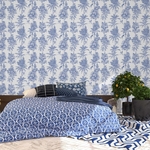 PP19-papier-peint-adhesif-decoratif-revetement-vinyle-motifs-nature-animaux-vintage-jungle-à-l’encre-bleue-renovation-meuble-mur-2