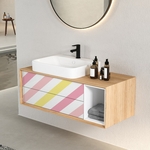 PP53-meuble-papier-peint-adhesif-decoratif-revetement-vinyle-rayures-diagonales-rose-et-jaune-renovation-meuble-mur-min
