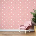 PP60-mur-papier-peint-adhesif-decoratif-revetement-vinyle-motifs-mini-pois blanc:rose-renovation-meuble-mur-mini