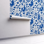 PP98-mur.rouleau-papier-peint-adhesif-decoratif-revetement-vinyle-motifs-inspiré-style-Matisse-féminin-renovation-meuble-mur-min