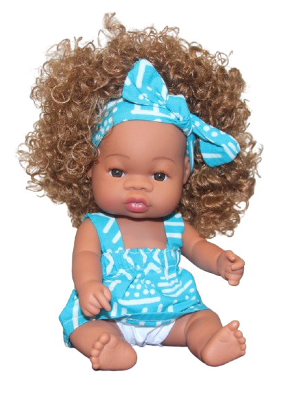 Poupée métisse cheveux longs blonds bouclés LOLA Kalunga