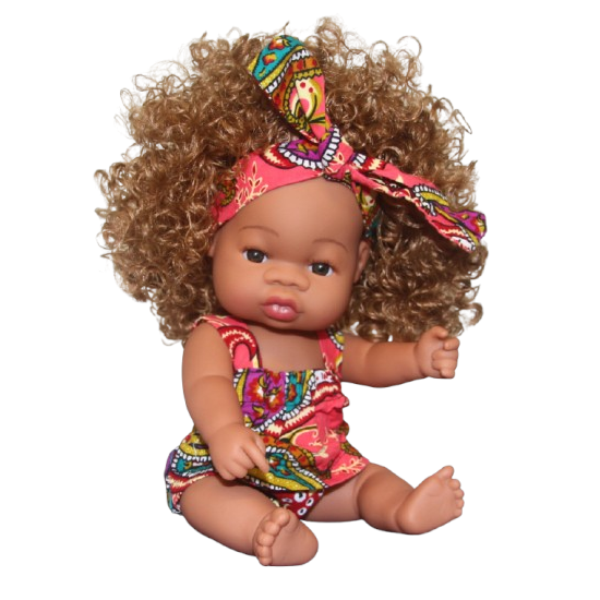 Poupée métisse cheveux longs blonds bouclés LOLA Bohème Rose