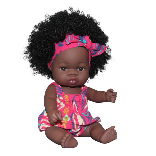 Poupée afro cheveux longs frisés ALMA Mauya