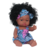 Poupée métisse cheveux longs blonds bouclés LOÏSE Fleurs de Mariage Rose Bleu
