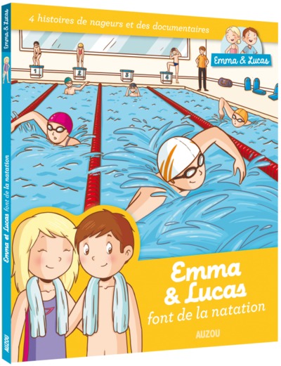 emma et lucas font de la natation