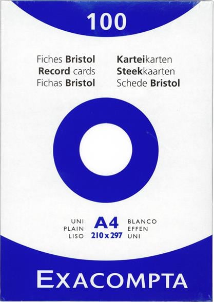 fiches bristol A4